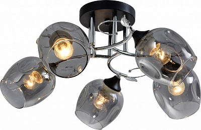 Світильник настінний Accento lighting Toulon 5x60 Вт E27 хром/чорний ALPL-PL202011-5