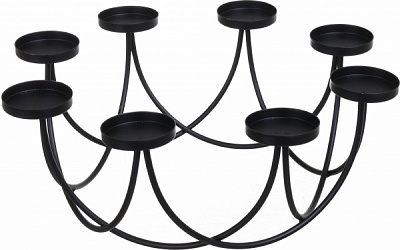 Подсвечник металлический на 8 свечей черный 305х305х120 мм AAE324400