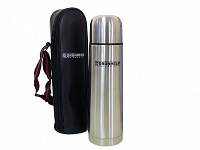 Термос 1000 мл с чехлом Grunhelm
