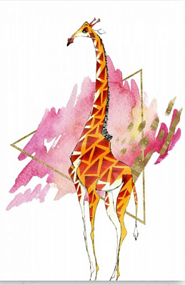 Картина на полотні Танець жирафа (без рами) 55x80 см ТЕРРАВОЛ