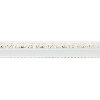 Молдинг Dellos Baget 101G-115 белый с золотом 2400x30x14мм 