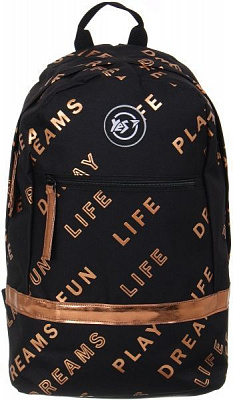 Рюкзак молодежный YES Private T-101 черный/золото (558407)