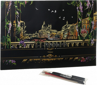 Скретч-картина Греция 40,5x28,5 см 