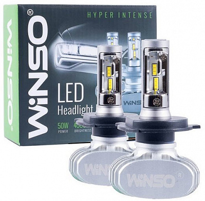 Лампа светодиодная WINSO LED 791400 H4 P43t 12В 50 Вт 2 шт. 6000 K