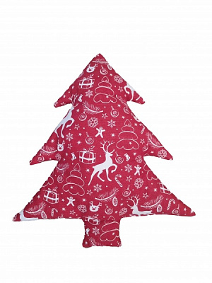 Подушка декоративная Ёлка 40x47 см красно-белый Прованс 