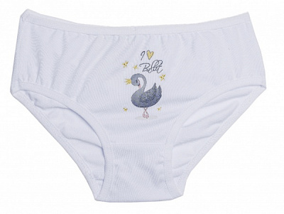 Трусы для девочек KOSTA р.98–104 белый 2640-1 