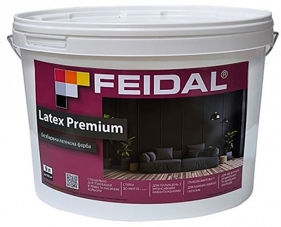 Краска акриловая Feidal Latex Premium TR глубокий мат 9л