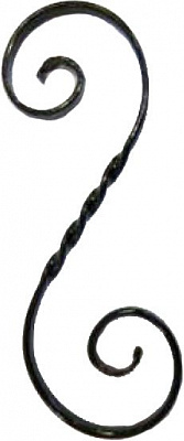 Завиток симметричный скрученный 800х280 мм 02.077К