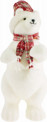 Декоративная фигура Мишка в шапке и шарфике 57 см 