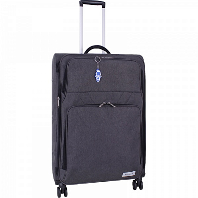 Чемодан Bagland L New 90 л серый меланж 3796927 