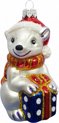 Підвіска Юріта Фігурка Миша з подарунком білий