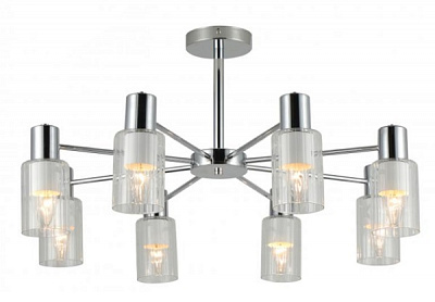 Люстра Miorro Impero металл/стекло 8x40 Вт E14 хром 51-311-062