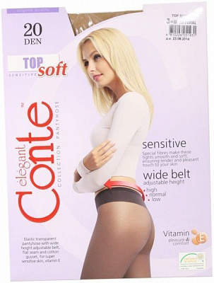 Колготки Conte TOP SOFT 20 den Natural р. 3 бежевый 