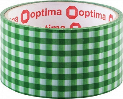 Стрічка самоклейка Tartan 48 мм х 20 м зелена Optima