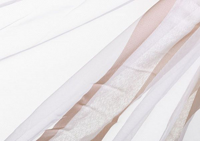 Тканина тюлева смужки на сітці 300 см золото