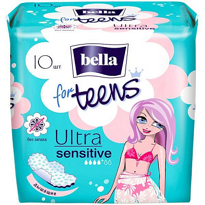 Прокладки гигиенические Bella for Teens Ultra Sensitive mini 10 шт.