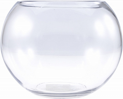 Ваза стеклянная шар Солнце 15 см прозрачная 