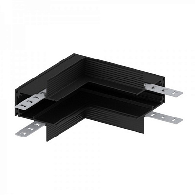 Соединитель угловой внутренний для низковольтного встраиваемого шинопровода черный Feron LD2005 