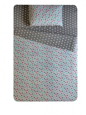 Комплект постельного белья Веселые горохи 2,0 белый с рисунком UP! (Underprice) 