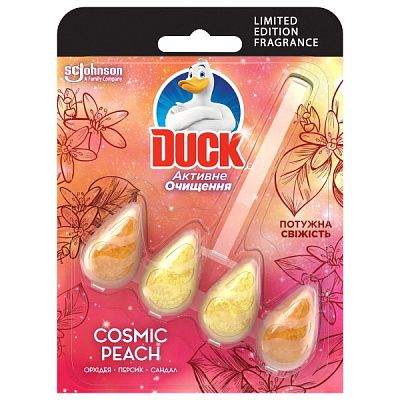Блок з очисним засобом Туалетный утенок cosmic peach