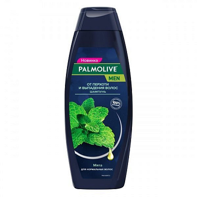 Шампунь Palmolive Натурель Men проти лупи та випадіння волосся з натуральним екстрактом м'яти 380 мл