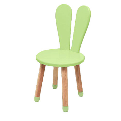 Стульчик для детей ArinWOOD Зайчик Салатовый круглое сиденье 04-2G-ROUND 