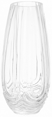 Ваза стеклянная Wrzesniak Glassworks Stripe 25 см прозрачная 17-11281