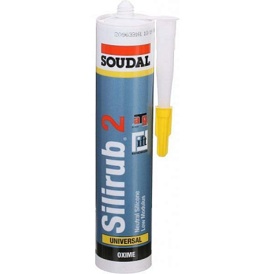 Герметик силиконовый SOUDAL нейтральный Silirub 2 Alu Grey серый 310мл