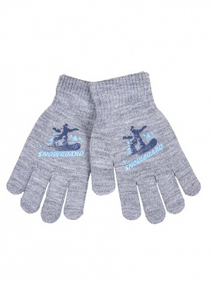 Варежки YO! Сноуборд р.18 серый 
