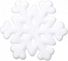 Декоративний виріб з пінопласту у вигляді сніжинки 20 см 1 шт. Річ-Ленд