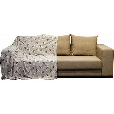 Плед Underprice 160x200 см бежевий Beige Heart