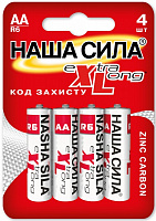 Батарейки НАША СИЛА XL AA (R6, 316) 4 шт. (3005) 