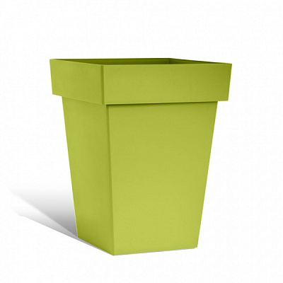 Горшок пластиковый Sanja IPPI квадратный 11 л светлый киви 