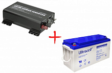 Комплект GYS Інвертор PSW 601W - 12V + Аккумулятор гелєвий 12V 150Ah Ultracell UCG150-12