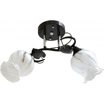 Люстра потолочная Геотон 2xE27 черный хром НПБ 02-2х60-214 Н1203/2 