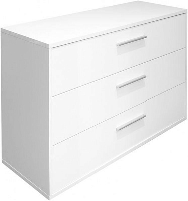 Комод Embawood Mirina 3 ящика белый лак/белый 