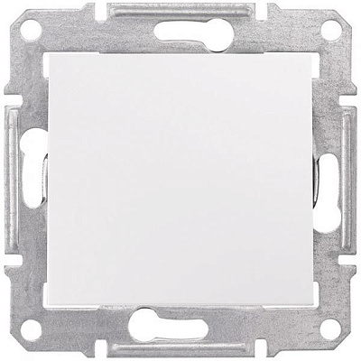 Вимикач одинарний Sedna SDN0100321 білий