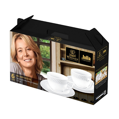 Набір чашок із блюдцями 170 мл Julia Vysotskaya Color WL-880106-JV/6C Wilmax