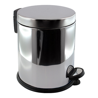 Відро з педаллю Trento Slow Motion 8 л хром 74865