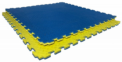 Татами Lanor 100x100x2,5 см EVA сине-желтый