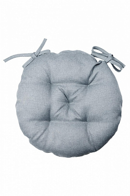 Подушка на стілець Dх40 см LEON сіра Прованс