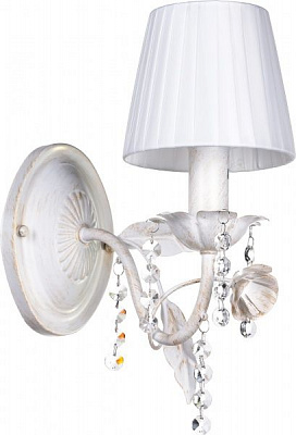 Бра Arte Lamp Kenny 1x40 Вт E14 белый с золотистым A9514AP-1WG 