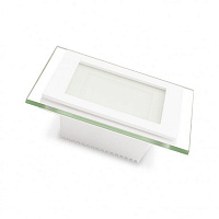 Світильник світлодіодний Eurolamp Glass Downlight квадратний 6 Вт 3000 К білий 