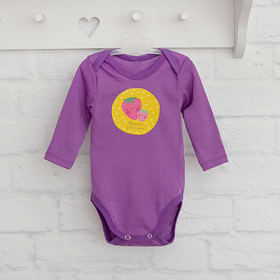 Боді для дівчинки Blanka Веселка р.62-68 фіолетовий 110340