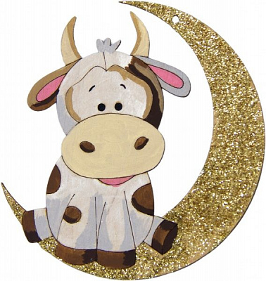 Декоративная подвеска Бычок на луне 11,5 см 795 