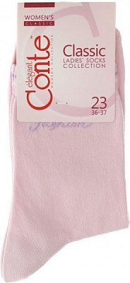 Шкарпетки жіночі Conte Classic р. 23 світло-рожевий 045
