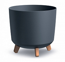 Горщик для квітів PRP Gracia Tubus 300 мм на ніжках антрацит круглий (64664-433) 