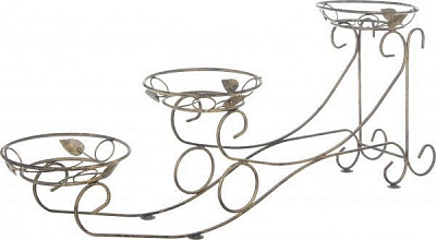 Підставка для квітів Сходи 3 118х28x56 см коричневий