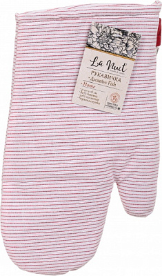 Рукавица красная полоска 18x31 см красный La Nuit 