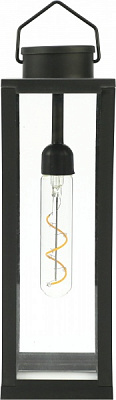 Ліхтарик декоративний із вольфрамовою лампою 10х30 см чорний B6360